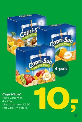 Coop 365 Capri-sun juice tilbud
