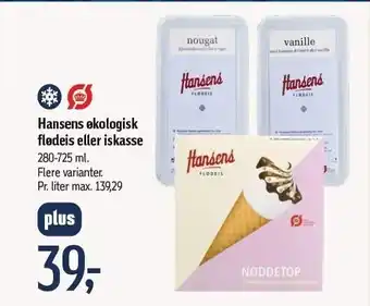 Føtex Hansens øko flødeis el. iskasse tilbud