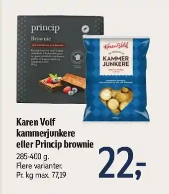 Føtex Karen Volf kammerjunkere el. Princip brownie tilbud