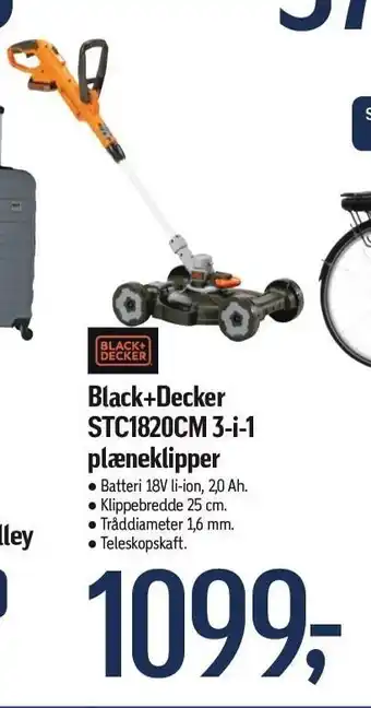 Black + Decker 3-i-1 plæneklipper