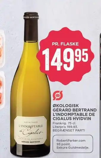 Økologisk Gérard Bertrand L'Indomptable de Cigalus hvidvin