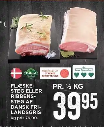 MENY Flæskesteg eller ribbbensteg tilbud