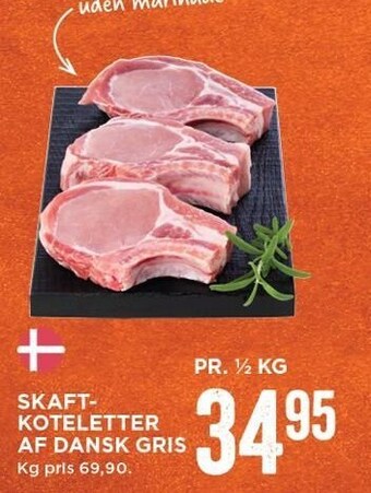 MENY Skaftkoteletter af dansk gris tilbud