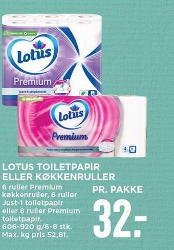 MENY Lotus toiletpapir el. køkkenruller tilbud