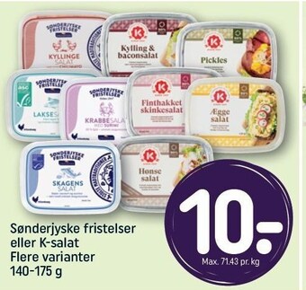 REMA 1000 Sønderjyske fristelser el. K-salat tilbud