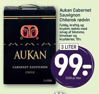 REMA 1000 Aukan Cabernet Sauvignon Chilensk rødvin tilbud