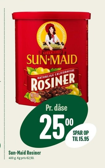 Min Købmand Sun-Maid Rosiner tilbud