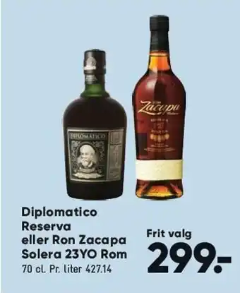 Diplomatico Reserva el. Ron Zacapa Solera 23YO Rom