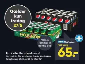 Bilka Faxe el. Pepsi sodavand pr rm - Bilka Plus-medlem tilbud