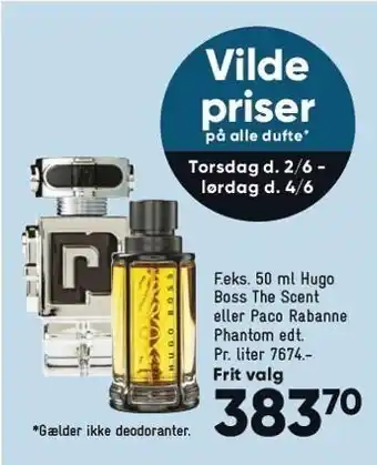 Bilka Hugo Boss The Scent el. Paco Rabanne Phantom edt. tilbud