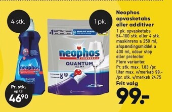 Bilka Neophos opvasketabs el. additiver tilbud