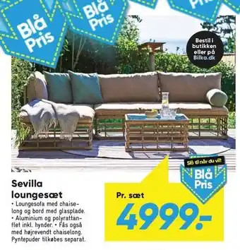 Bilka Sevilla loungesæt tilbud