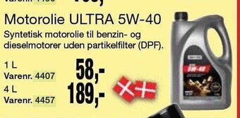 Harald Nyborg Motorolie ULTRA 5W-40 tilbud