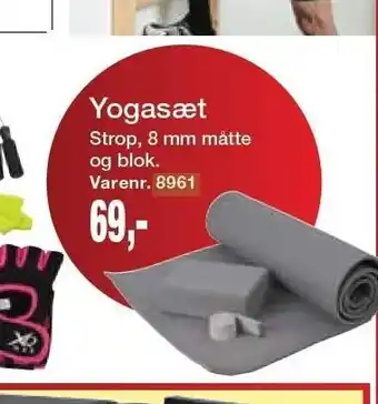 Harald Nyborg Yogasæt - Strop, 8 mm måtte og blok tilbud