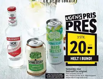 SPAR Somersby eller smirnoff tilbud
