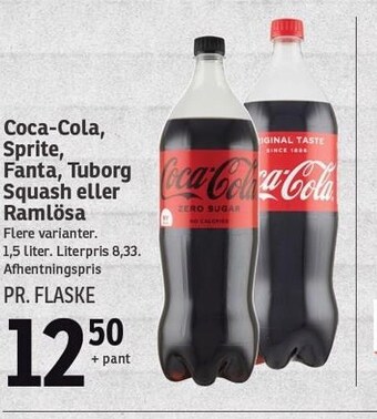 SPAR Coca-Cola, Sprite, Fanta, Tuborg Squash eller Ramlösa tilbud