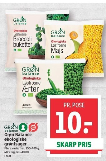 SPAR Grøn balance økologiske grøntsager tilbud