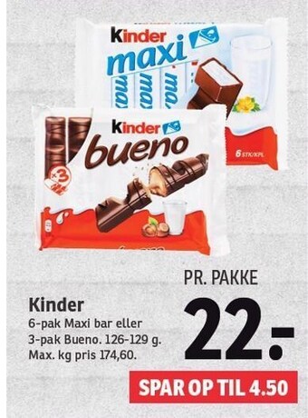 SPAR Kinder tilbud