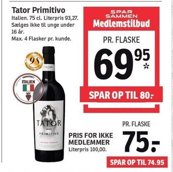 SPAR Tator primitivo tilbud