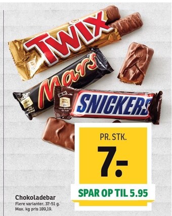 SPAR Chokoladebar tilbud