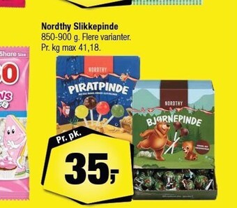 Calle Nordthy slikkepinde tilbud