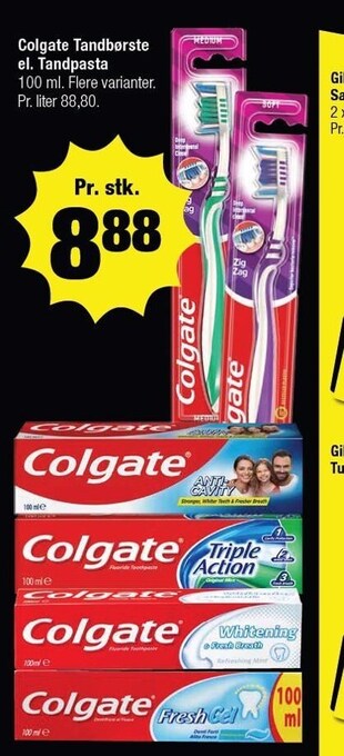 Calle Colgate tandbørste el. tandpasta tilbud