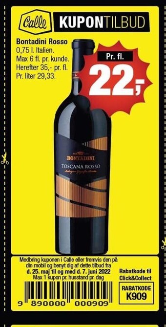 Calle Bontadini Rosso tilbud