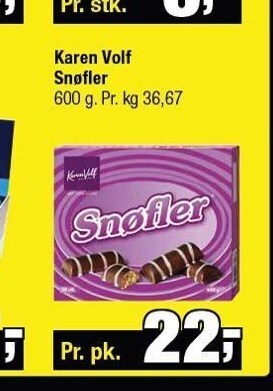Calle Karen Volf snøfler tilbud