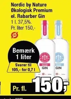 Calle Nordic by Nature øko premium el. rabarber gin tilbud