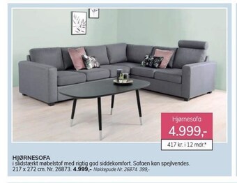 Daells Bolighus Hjørnesofa tilbud