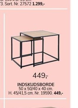 Daells Bolighus Indskudsborde tilbud