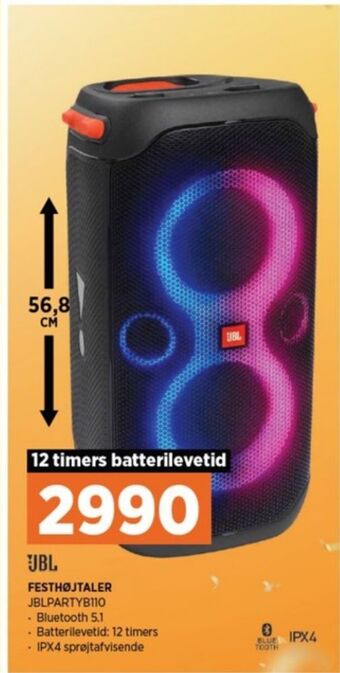 Power Jbl højttaler tilbud