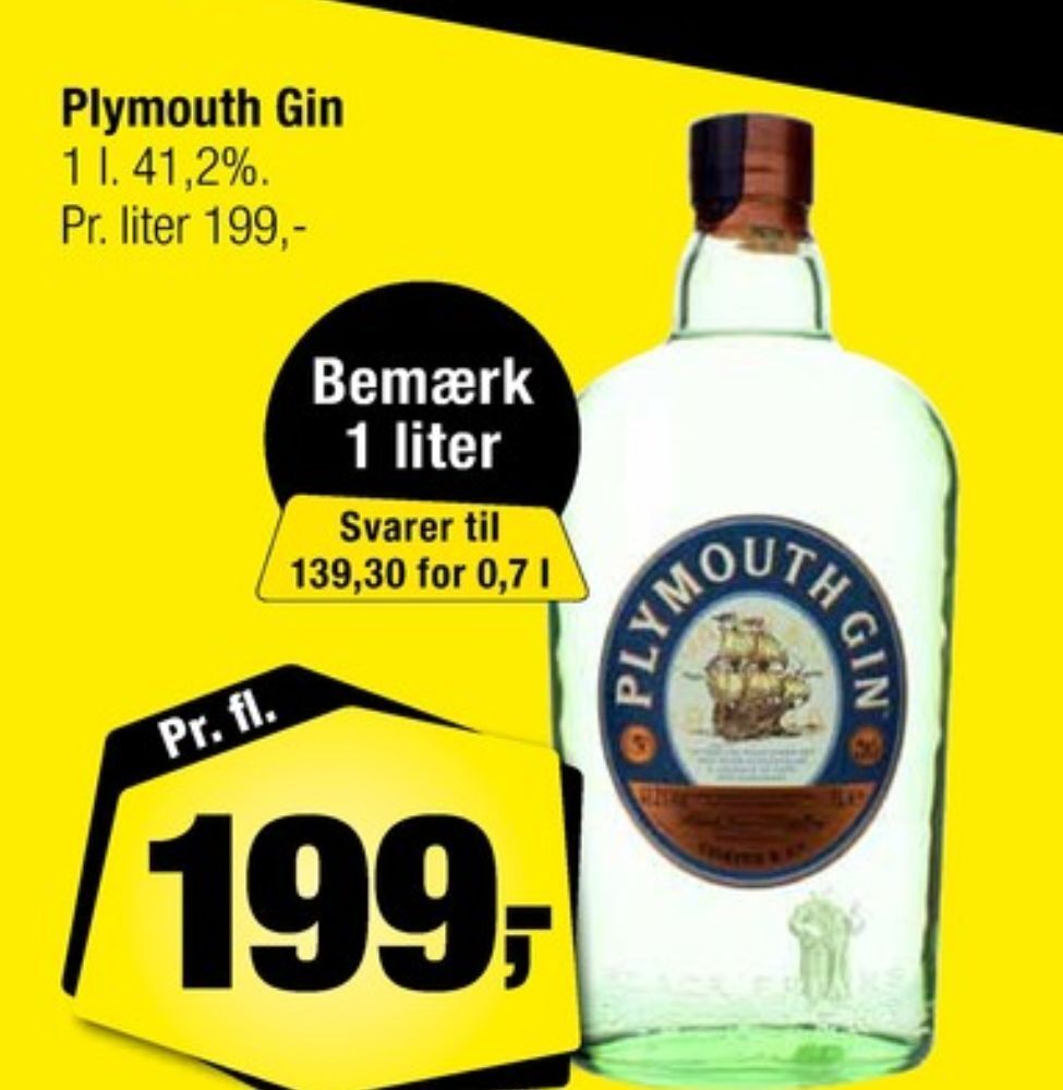 Plymouth gin tilbud hos Calle