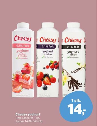 Kvickly Cheasy yoghurt tilbud