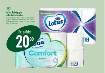 Min Købmand Lotus Toiletpapir eller Køkkenruller tilbud