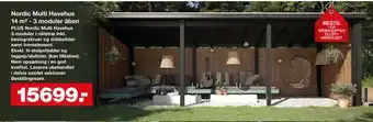 Bauhaus Nordic Multi Havehus 14 m2 - 3 moduler åben tilbud
