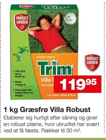 1 kg Græsfrø Villa Robust