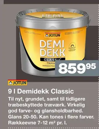 Bauhaus 9 l Demidekk Classic tilbud