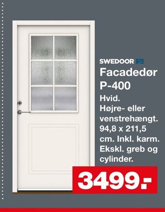 Bauhaus Facadedør P-400 tilbud
