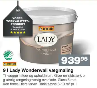Bauhaus 9 l Lady Wonderwall vægmaling tilbud