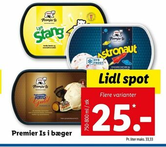 Let-Køb Premier Is i bæger tilbud