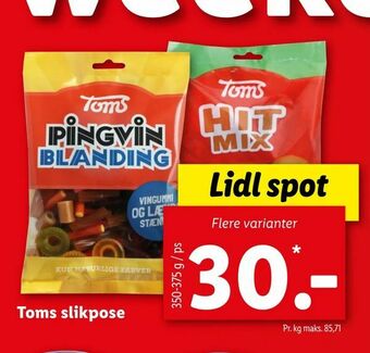 Let-Køb Toms slikpose tilbud