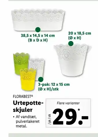 Urtepotte- skjuler