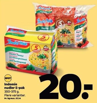 Netto Indomie nudler 5-pak tilbud