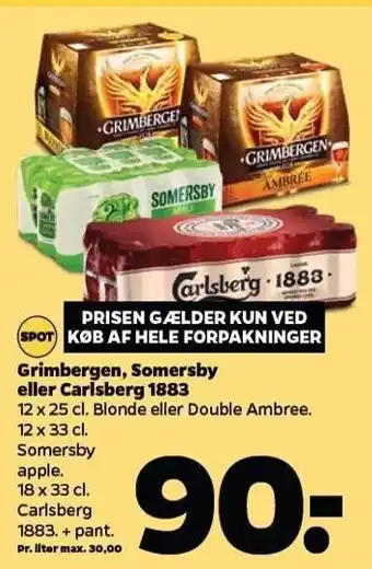 Netto Grimbergen, Somersby el. Carlsberg 1883 tilbud