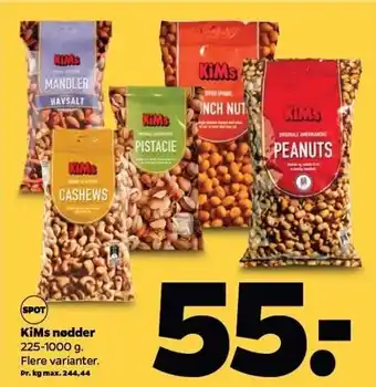 Netto KiMs nødder - Flere varianter tilbud