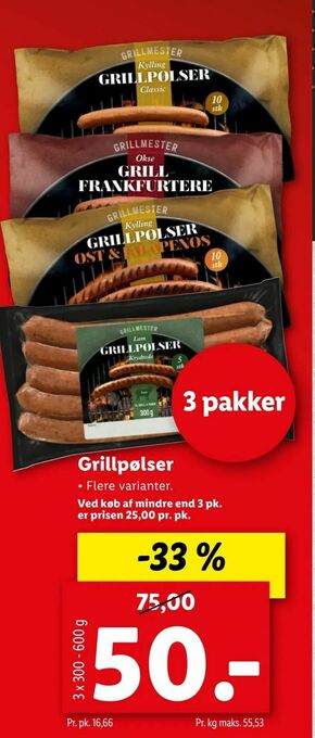 Let-Køb Grillpølser tilbud
