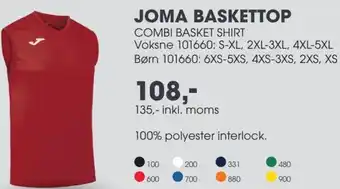 Sportigan Joma BaskettopVoksne/Børn tilbud