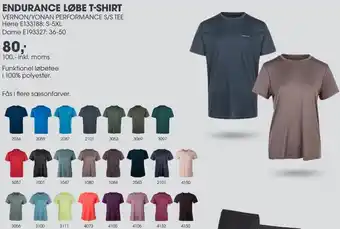 Sportigan Endurance Løbe T-Shirt Til Herrer Og Damer tilbud
