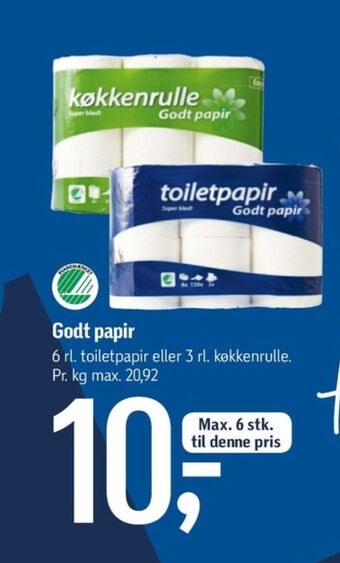 Føtex Godt papir toiletpapir tilbud